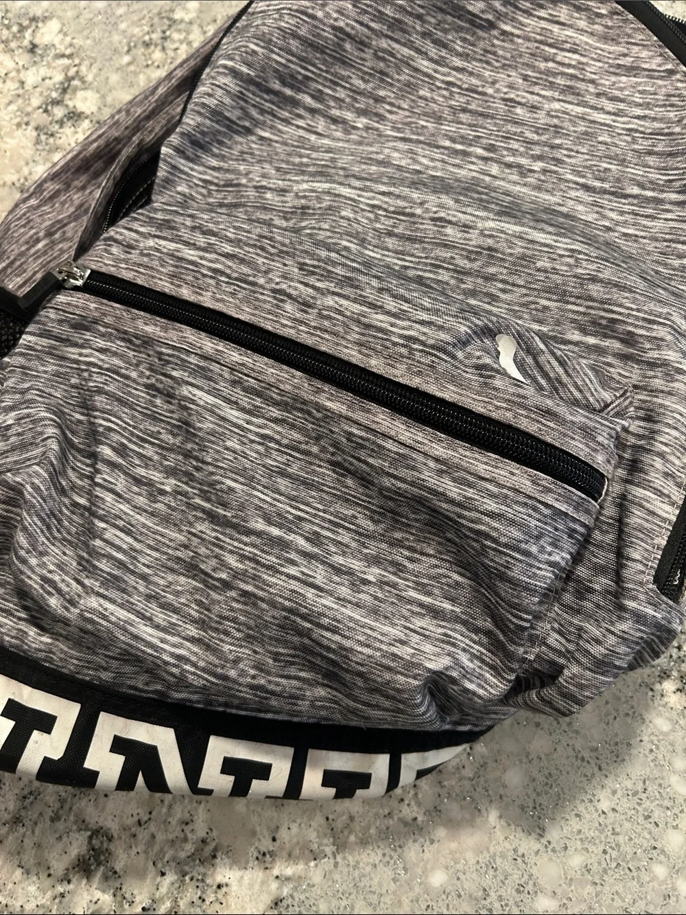 PINK Victoria's Secret Heather Gray & Black Logo Backpack